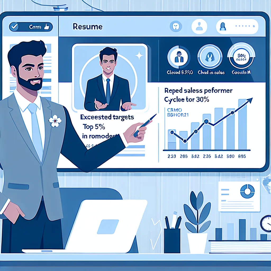 Professional sales executive resume example showing skills, achievements and layout