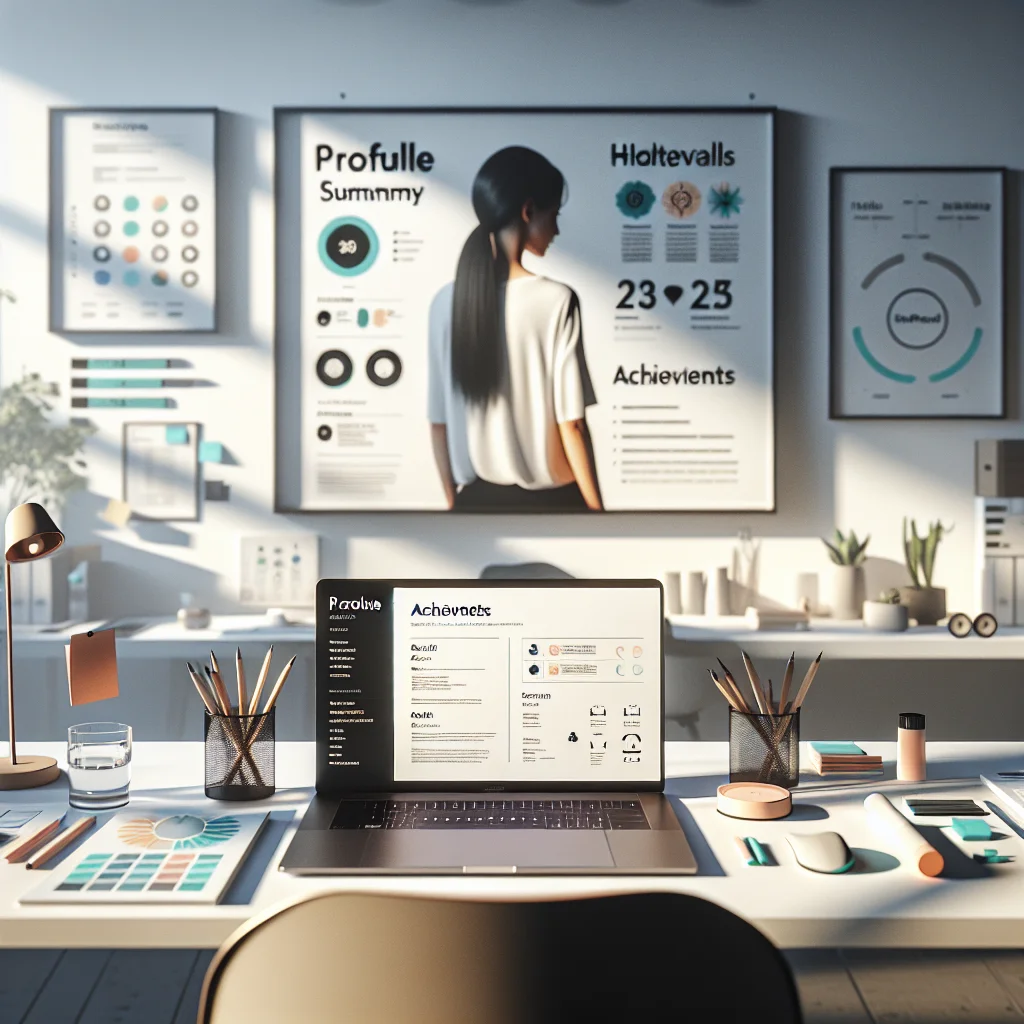 Product designer reviewing user flows, wireframes, and case studies at a bright desk to inspire resume visuals